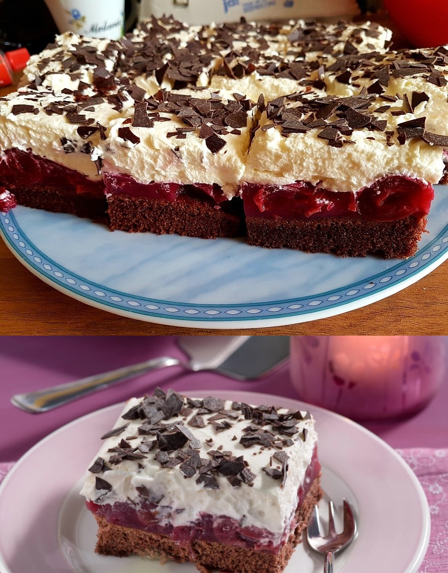 Schwarzwälder Kirschkuchen vom Blech - -Alte Oma Rezepte-